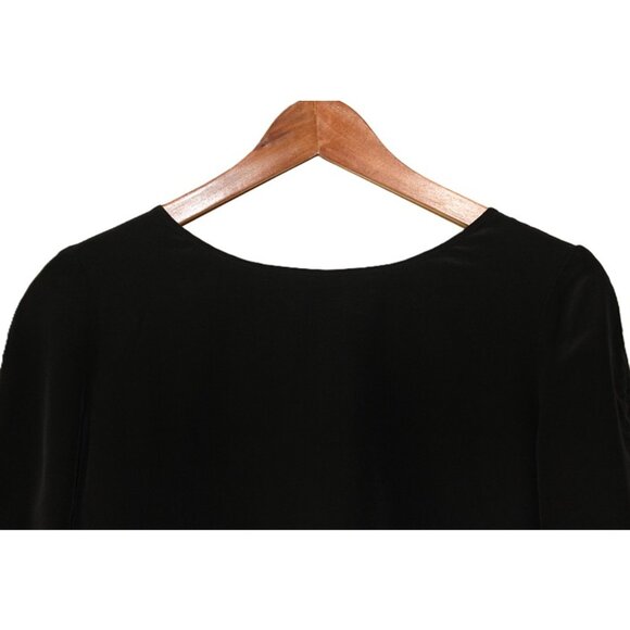 BANANA REPUBLIC 100% Silk Half-Sleeve Blouse in Black - Size S - Picture 3 of 14